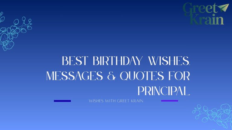 Birthday Wishes for Principal