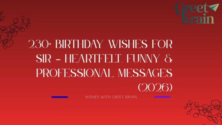 Birthday Wishes for Sir