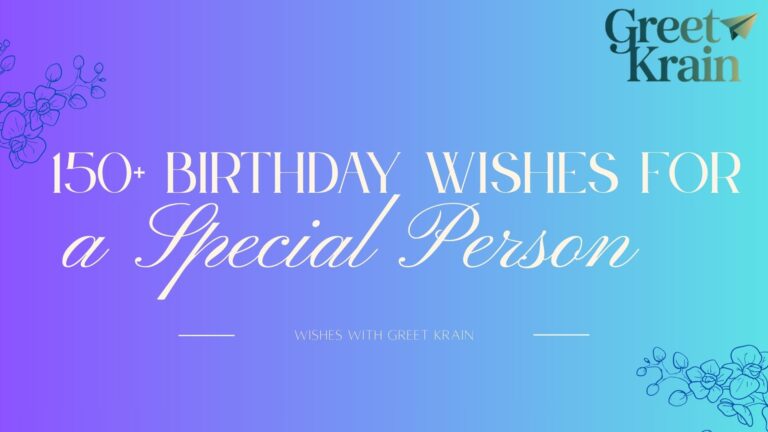 Birthday Wishes for a Special Person