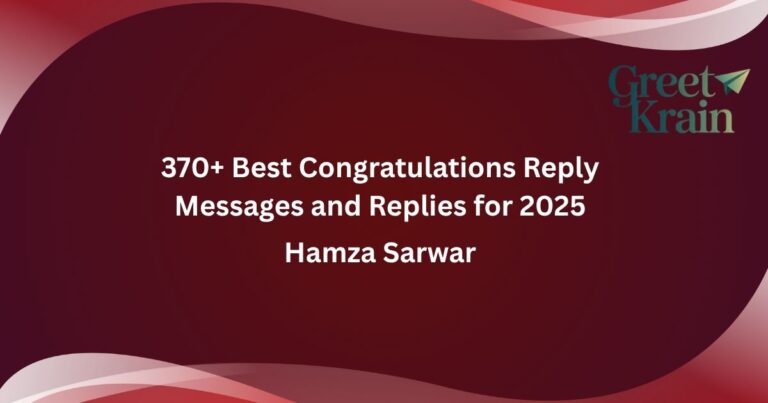 Congratulations Reply Messages