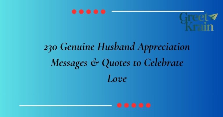 Husband Appreciation Messages